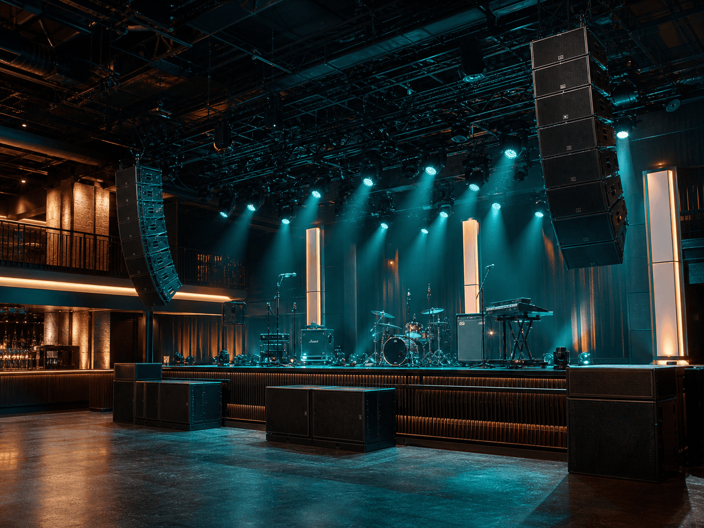 Installed audio and lighting room